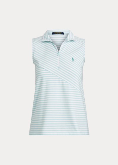 Camisa Polo Ralph Lauren Mujer Azules / Blancos - Sleeveless Golf Quarter-Zip - HFLID0683